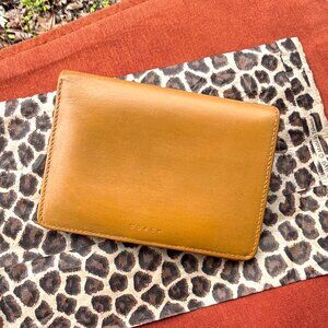 COACH Vintage Y2K French Purse Camel Mustard Cards Coin Pouch Small Wallet